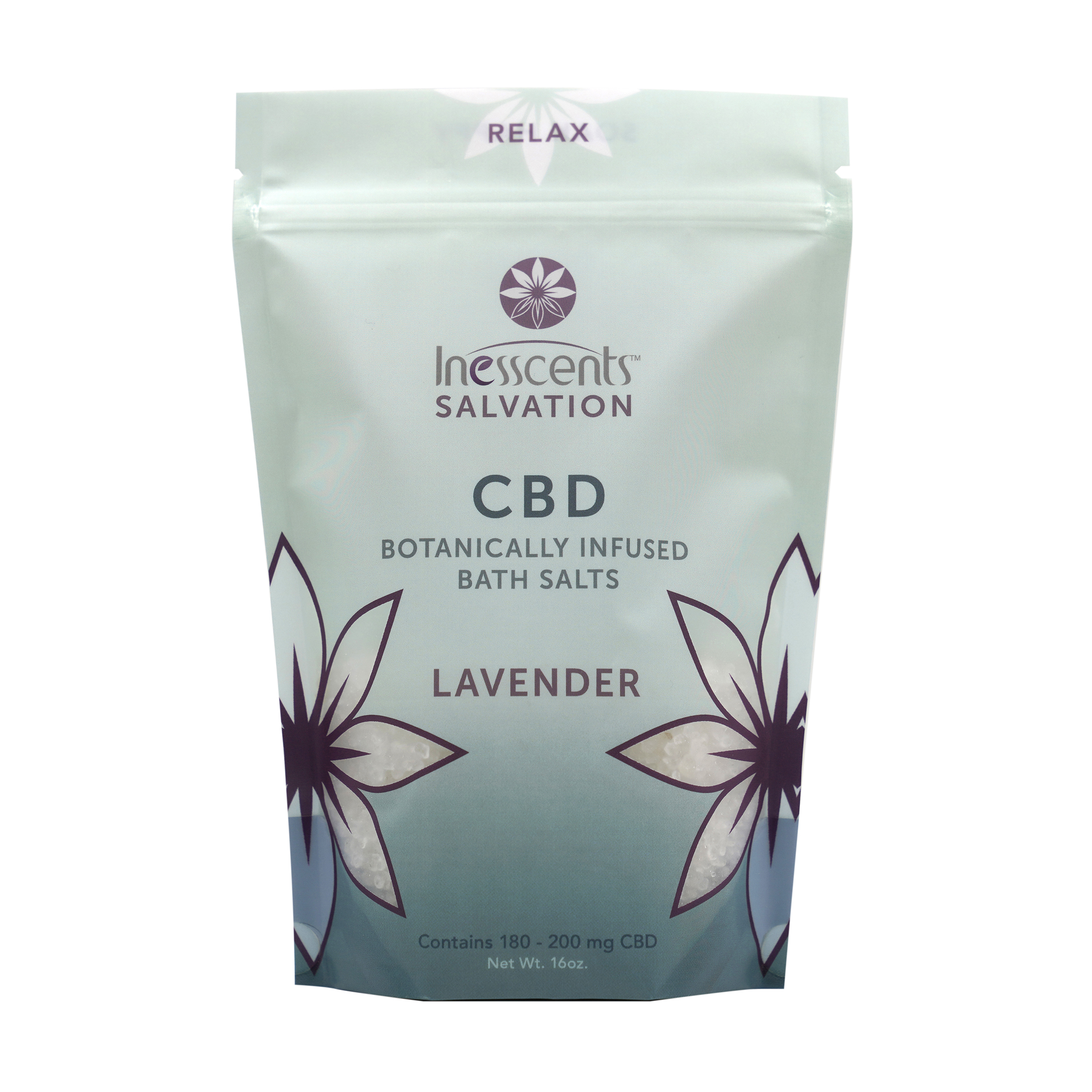 CBD Botanically Infused Bath Salts - Lavender 16oz