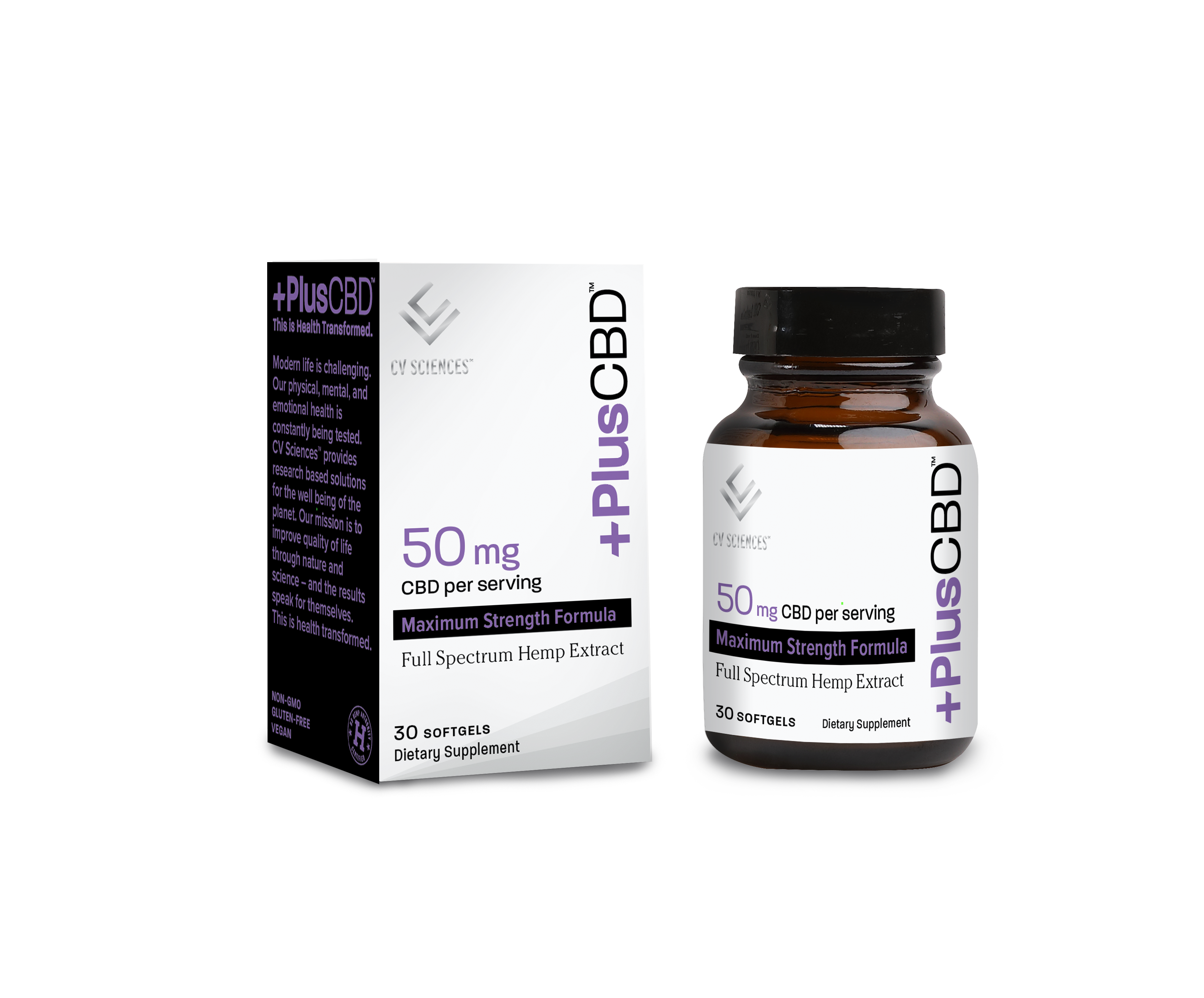 PlusCBD Maximum Strength Softgels - 50 mg - 30 ct